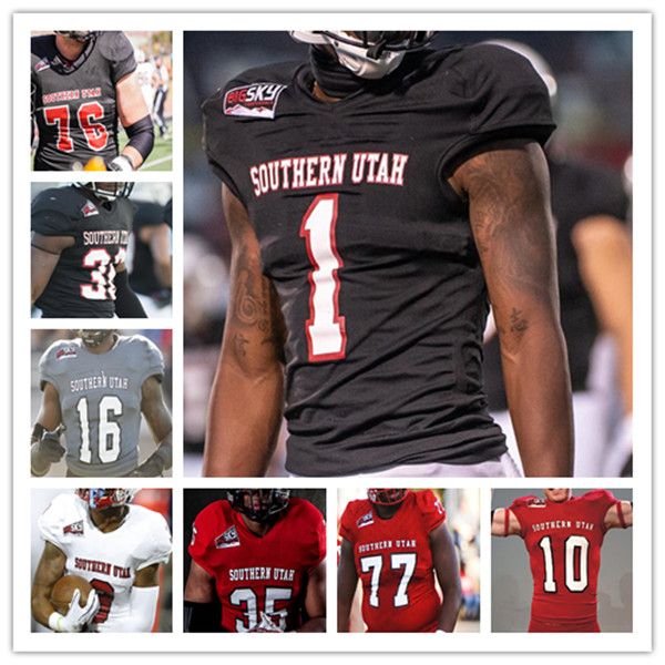 

custom college football southern utah suu jersey karris davis justin miller brandon schenks frank harris iii ethan bolingbroke david atencio, Black