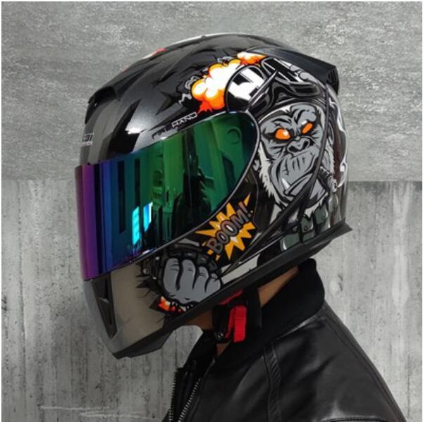 

jackie motorcycle helmet men and women full face full cover personality cool four seasons riding equipment dual lens anti-fog