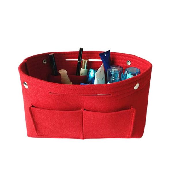 

felt fabric cosmetic bag travel multifunction handbag organizer purse insert storage pouch case bags & cases