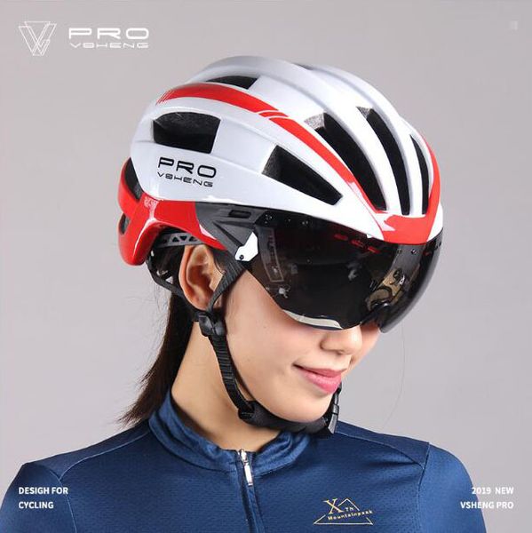 

mountain bike riding helmet, goggles and glasses integrated helmet