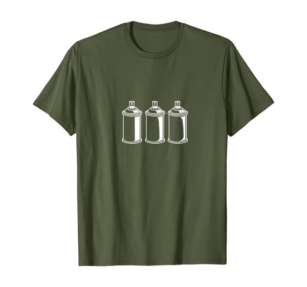 

graffiti spray paint cans bold graphic t-shirt, White;black