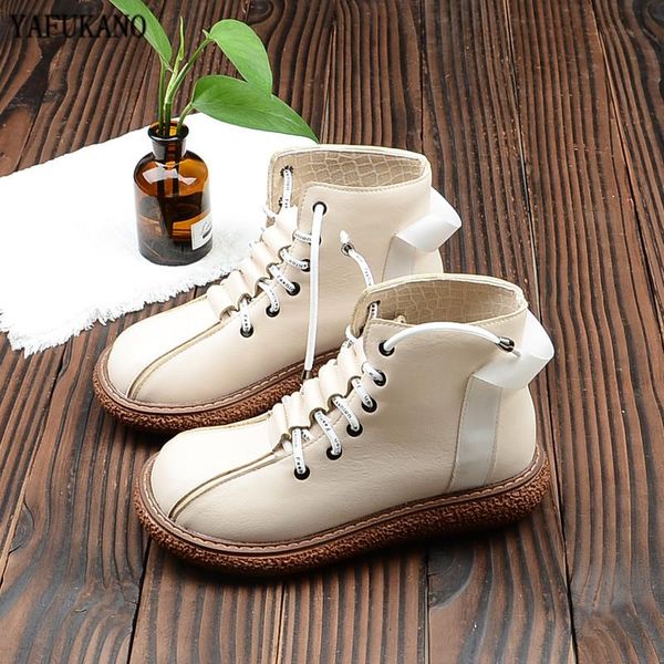 

boots mori girl retro japanese style literary british thick sole big head doll shoes handmade platform womens ankle, Black