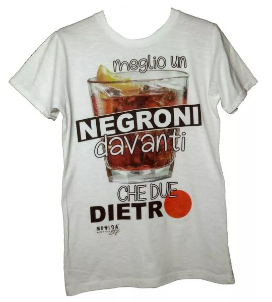 

T-Shirt Funny Shirt better a NEGRONI Front Two behind Cotton man, White;black