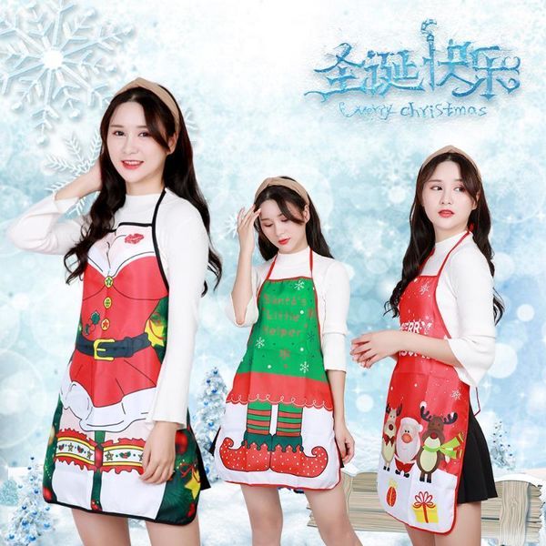 

christmas decorations nordic style apron tree deer snow printing kitchen for woman xmas decoration dinner baking accessories1