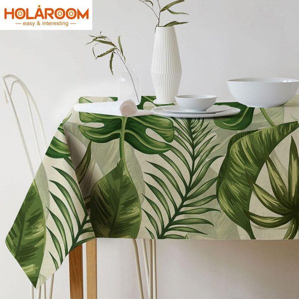 

table cloth nature plants simple style plant printed rectangular tablecloth home protection decoration cover