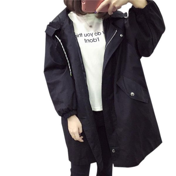 

women's jackets jacket women winter korean fashion versatile loose slim medium long hooded coat girl comfortable warm, Black;brown