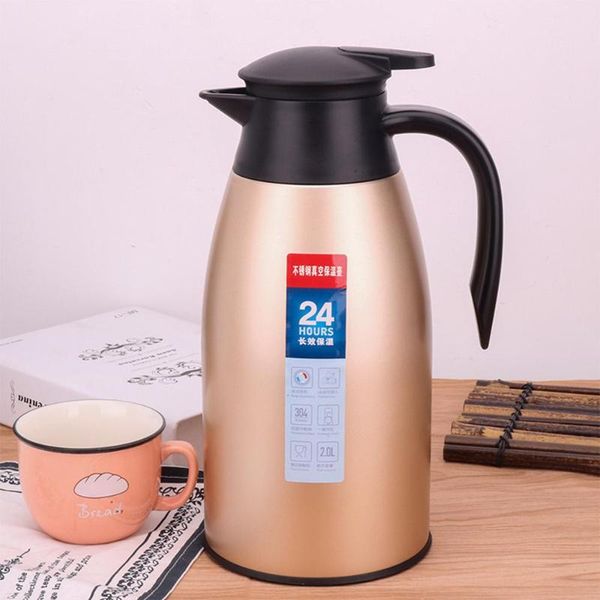 

water bottles 2000ml stainless steel thermal flask jug coffee pot vacuum insulate bottle useful