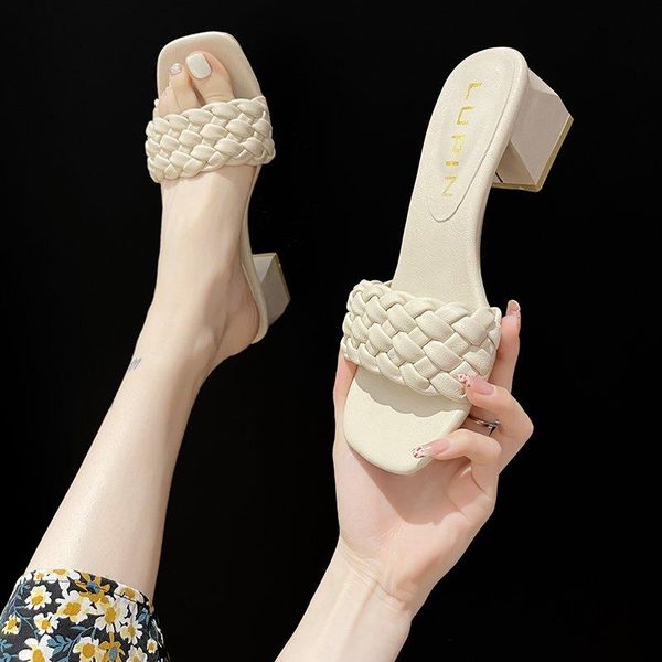 

sandals summer shoes woman platform women soft leather casual open toe gladiator high-heeled square heel flats, Black