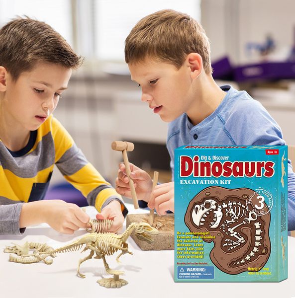 

three plastic dinosaurs dig intelligence toys