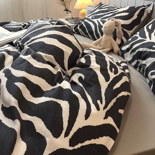 

simple and trendy all cotton bedding 4-piece nordic boys' sheet 3-piece modern quilt cover 4