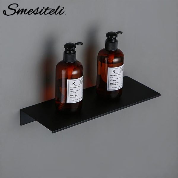 

bathroom shelves 30-60cm black kitchen aluminium shower storage rack wall mounted corner basket shampoo toothbrush cup shelf