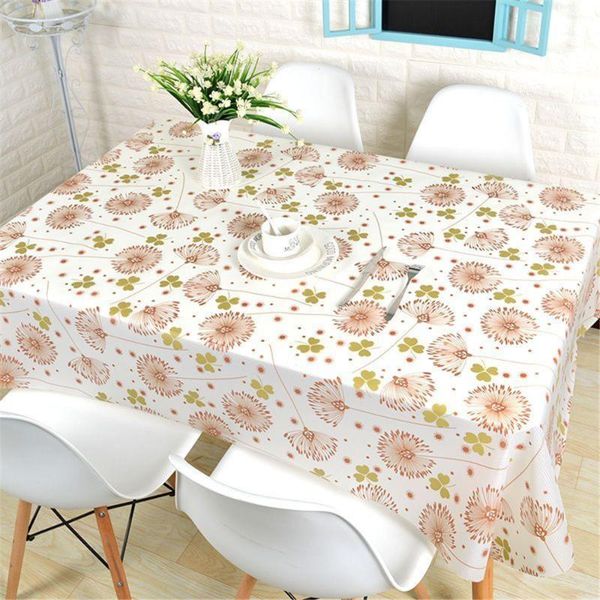 

table cloth flower tablecloth pvc oilproof home decorative kitchen rectangle restaurant dining mat waterproof cover