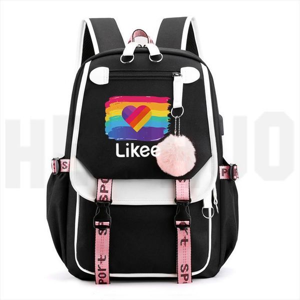 

likee backpack travel shoulder lapbags anime backbag teens kids school student bookbag women travelbags
