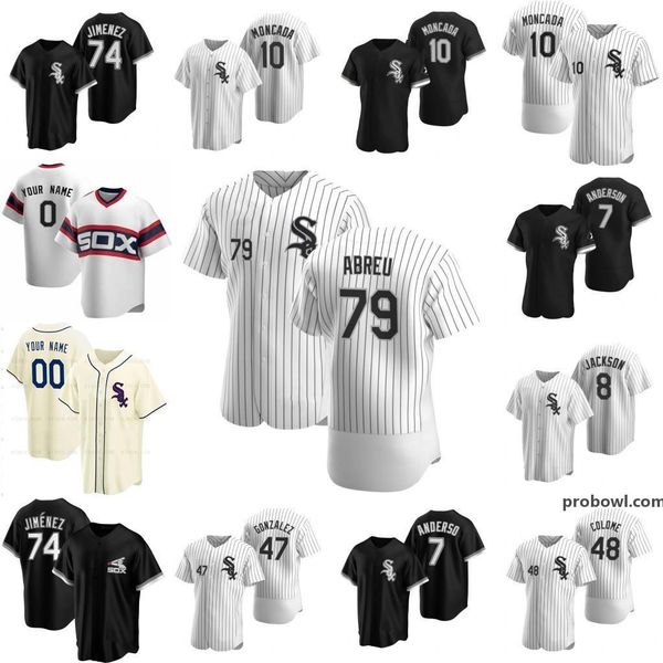 

white yoan moncada jersey jose abreu eloy jimenez tim anderson edwin encarnacion reynaldo lopez leury garcia luis robert nomar mazara sox01, Blue;black
