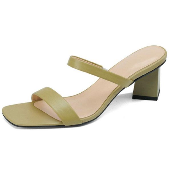 

slippers 2021 summer high heels for women genuine leather female sandals est fashion party prom shoes woman, Black