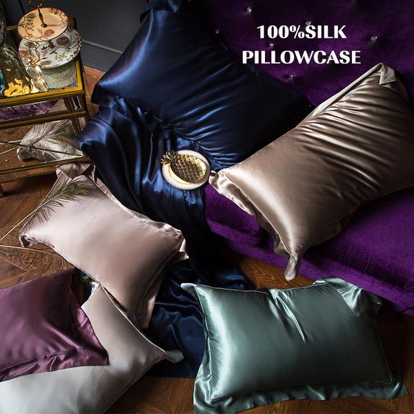 

100% pure silk pillowcase real mulberry pillow case natural