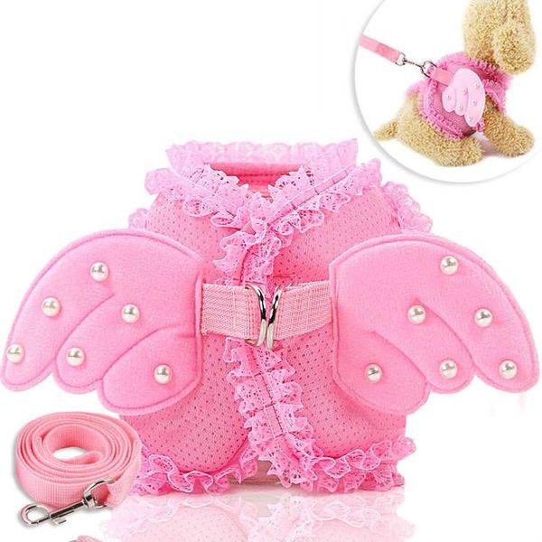 

dog collars & leashes rabbits hamster angel wings vest harness with mesh chest strap harnesses small animals pet accessories