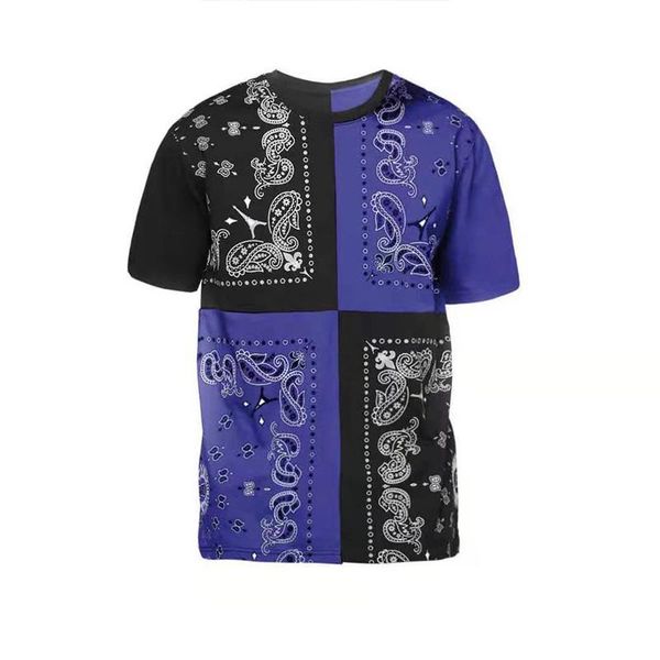 

men's t-shirts european and american fashion color matching casual t-shirt foreign trade short sleeve round neck, White;black