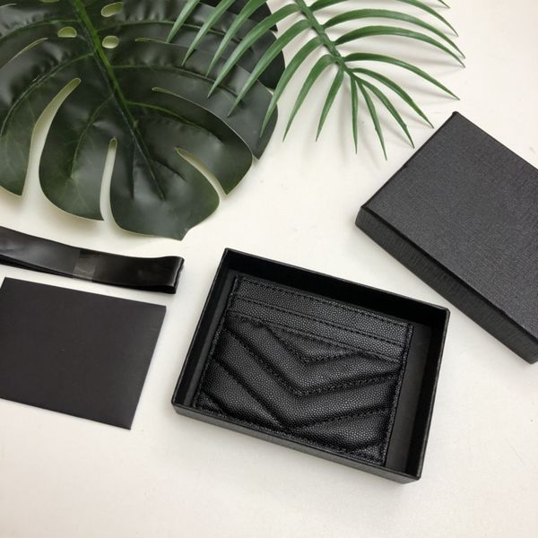 

mini card holder multiple mezzanine classic lines excellent quality caviar original lambskin genuine leather v lattice credit handbags walle, Brown;gray
