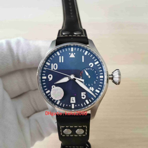 

perfect wristwatches watches zf iw501002 46mm alligator leather strap sapphire stainless luminescent cal.51111 movement mechanical automatic, Slivery;brown