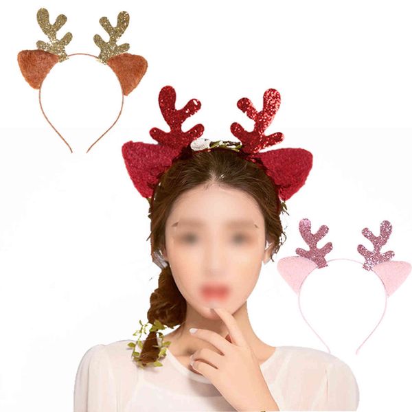 

new gift red antler headdress for children christmas deer headband