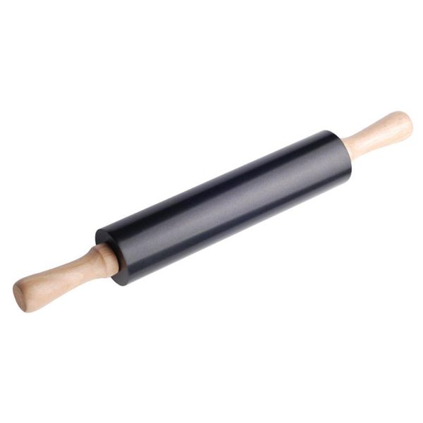 

rolling pins & pastry boards 1pc household cooking utensil dough roller smooth surface pin (black)