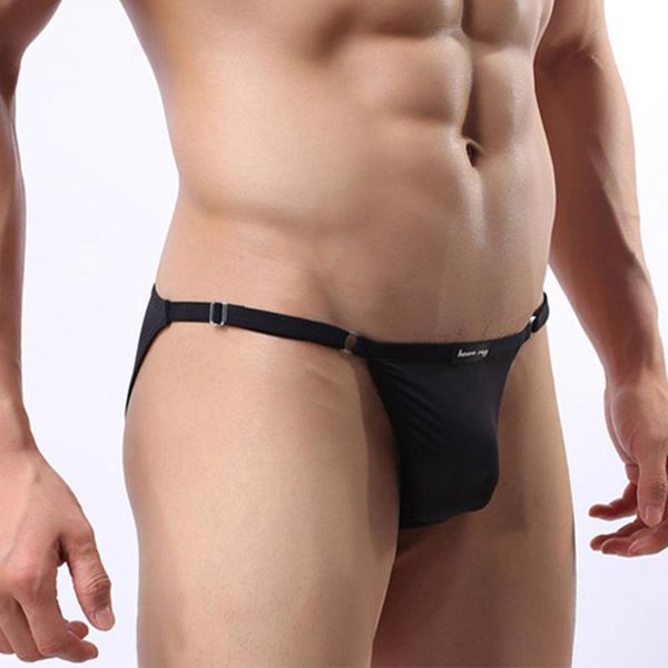 Unterhosen männer sexy slips nahtlose eis seide t-back g-string thong bikini micro mesh sheer touch unterwäsche mode unten shorts pantie