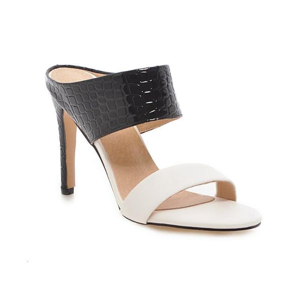 

sandals sale brand white black women causal fashion high spike heels lady party shoes eh157 plus big size  43 45 48 2wpx