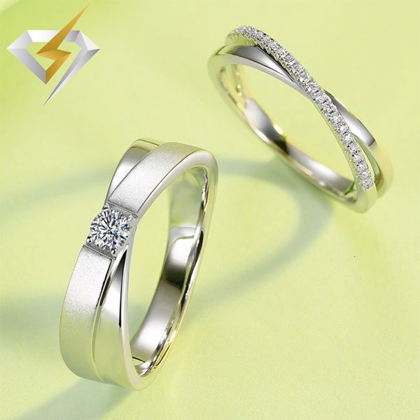 

mosangshi seiko couple x-shaped men's ring versatile silver ring 2021 jewelry
