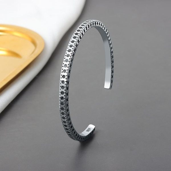 

charm bracelets fashion retro flower fish pattern bracelet ladies men simple open party wedding elegant jewelry gifts, Golden;silver