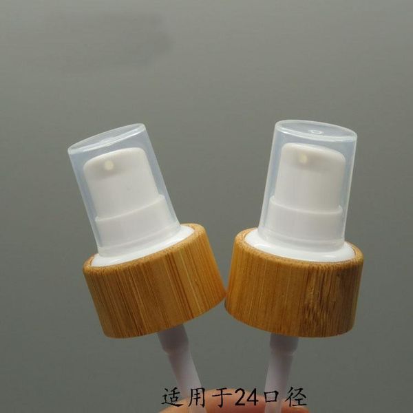 

storage bottles & jars 24/410 50pcs100pcs white bamboo cosmetic lotion/emusion pump head lid, pressed for cream/shampoo/body wash bottle