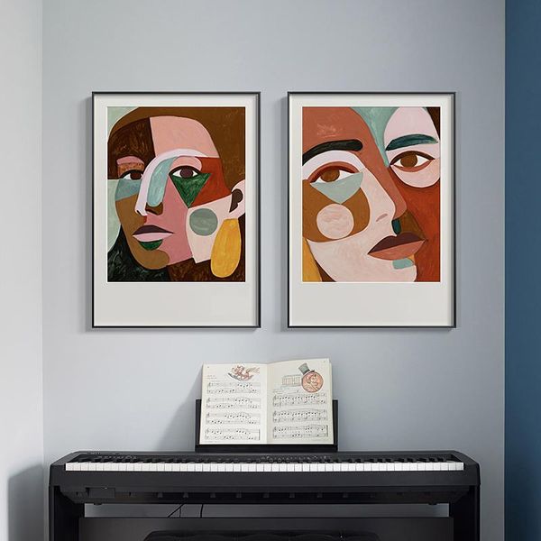

paintings woman face abstract wall art canvas painting nordic posters and prints pictures for living home decoration