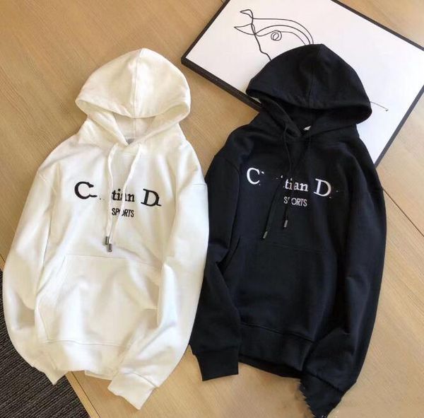 

hoodies & sweatshirts letterg adi brand or designer stereo alphabet embroidery hoodie women loose lazy men and women lovers, Black