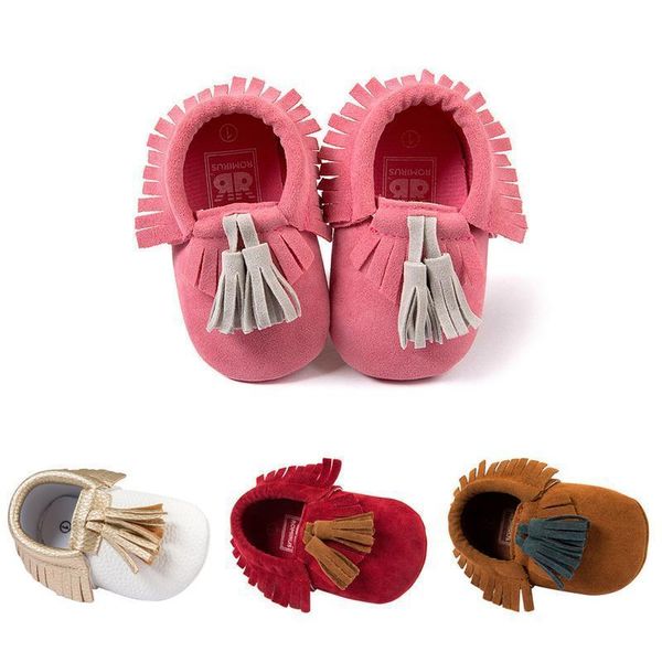 

first walkers girl soft tassel non-slip shoes pu suede leather born baby moccasins winter