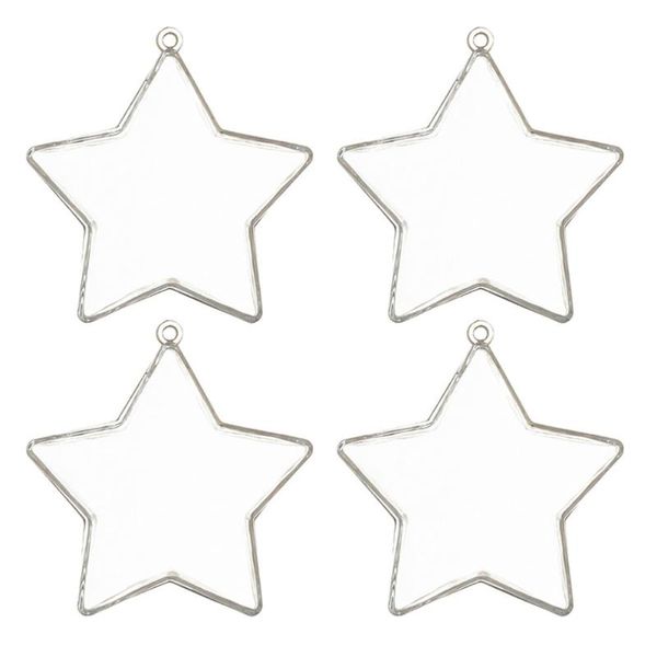 

gift wrap 4pcs transparent christmas candy box food grade storage star shaped