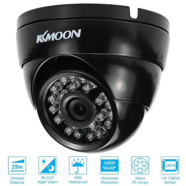 

kkmoon ahd camera 960p dome waterproof cctv security 24 ir lamps ir-cut night vision 1.3mp surveillance ip cameras