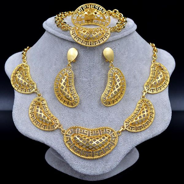 

wedding jewelry sets zea dear dubai fashion set for women necklace earrings ring bracelet bridal findings party, Slivery;golden