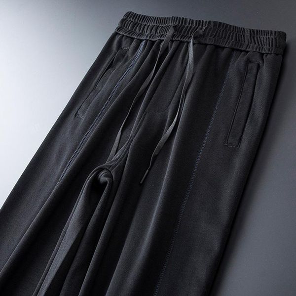 

black cotton breathable adjustable trousers casual sports pants men's summer thin sweatpants tide 5e0s