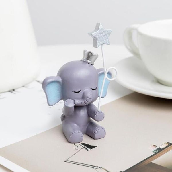 

decorative objects & figurines 1pc resin ornament elephant star statue ornaments crafts cake dessert decor