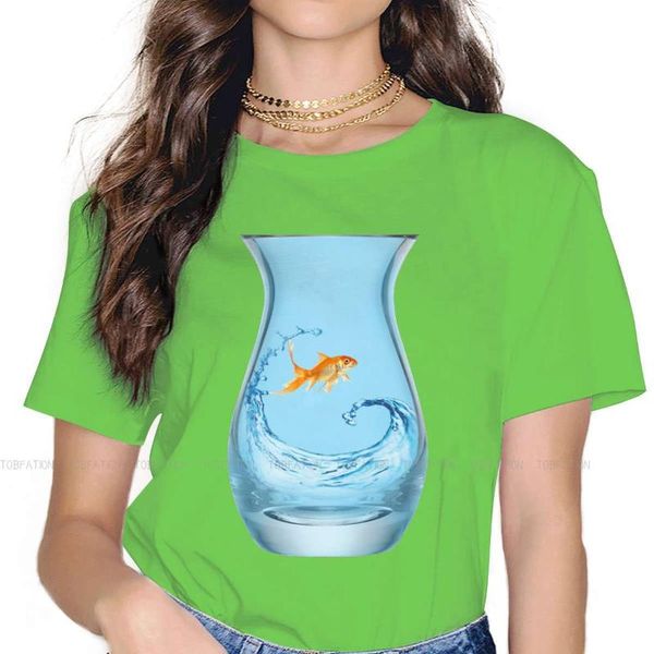 

women's t-shirt classic 4xl tshirt for girl fish out of water ocean cute casual games design gift idea t shirt short sleeve, White