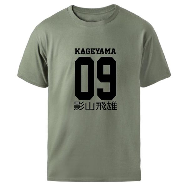 

men's t-shirts haikyuu kageyama print for man summer short sleeve loose black tee shirts 2021 vintage o-neck tees graphic top, White;black