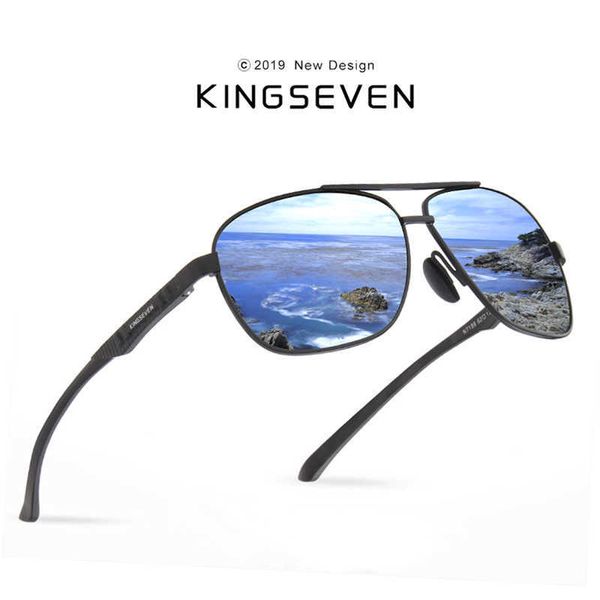 Luxo Designer Ray Sunglasses Kingsven Homens e Mulheres Alumínio Alumínio Definição polarizada com espelho 2021