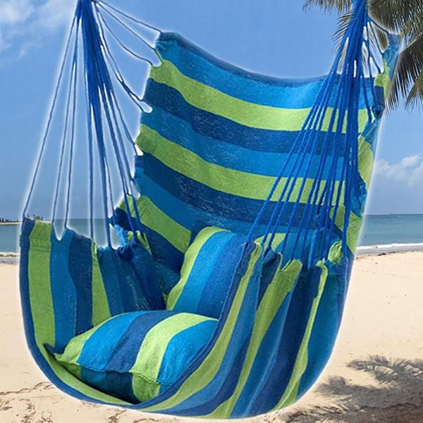 

camp furniture hammocks hanging fabric macrame hammock colorful kids relax strong 150kg cradle swing chair camping