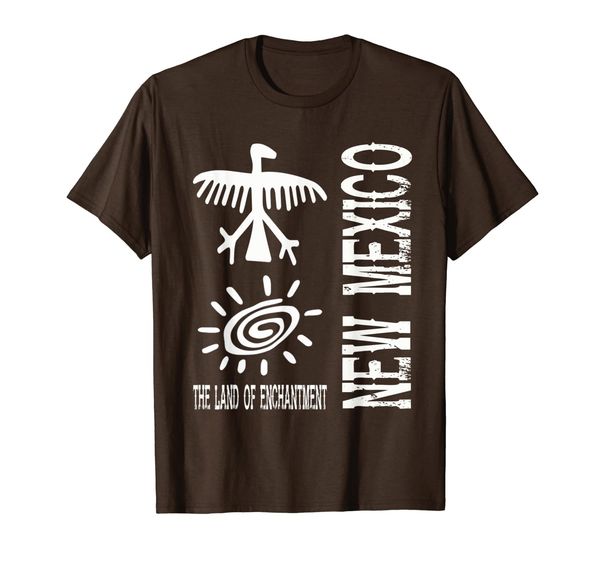 

new mexico ancient petroglyphs hand art land of enchantment t-shirt, White;black