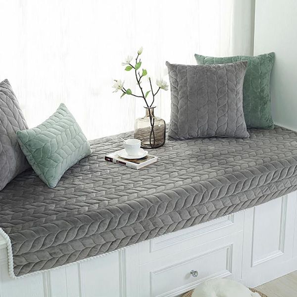 

chair covers plush sofa cover for living room thick nonslip bay window mat crystal velvet windowsill bench seat cushion indoor home decor