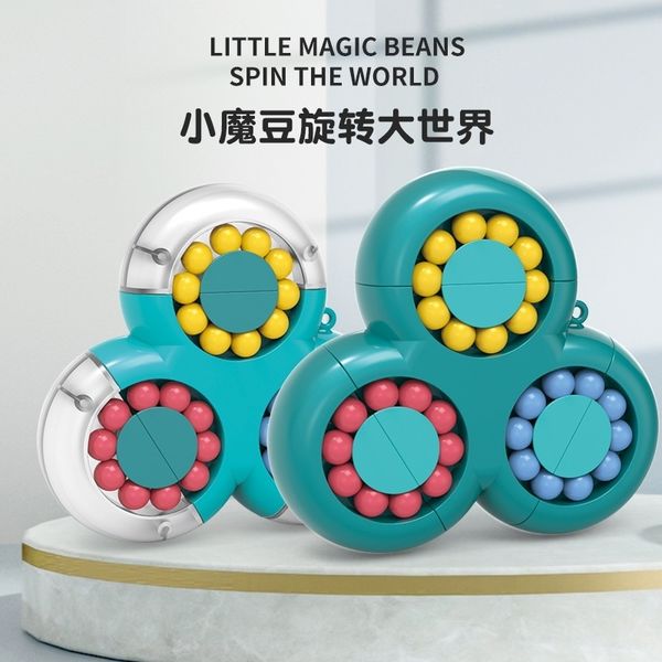 

new triangle rotating magic bean ball creative puzzle toy children's fingertips decompression cube