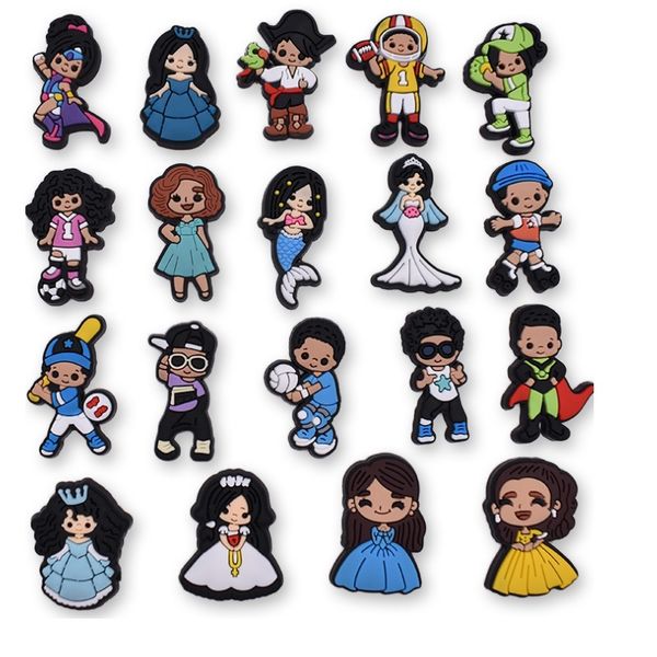 

100pcs + custom mexican style pvc shoe charms shoecharm buckles fashion accessories soft rubber jibitz for croc shoes cartoon baby girls boy, White;pink