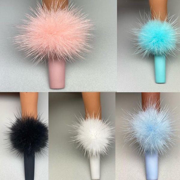 

nail art decorations b004- detachable magnet ball fluffy charms 3d 6color puffy pom fashion jewelry manicure nails diy accessories set of fi, Silver;gold