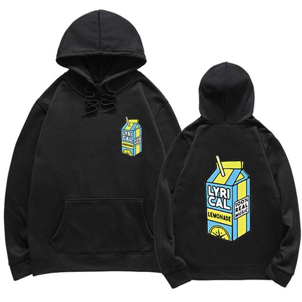 

men's hoodies & sweatshirts 2021 lyrical lemonade hoodie men women tracksuit harajuku streetwear 100% music funny oversized clothing, Black