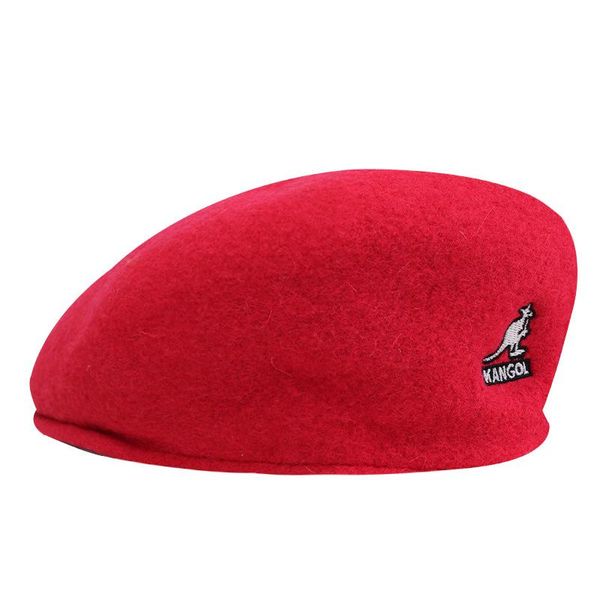 

berets foreign trade autumn and winter spot hat xuanya the same japanese kangaroo embroidered beret wears warm wool, Blue;gray